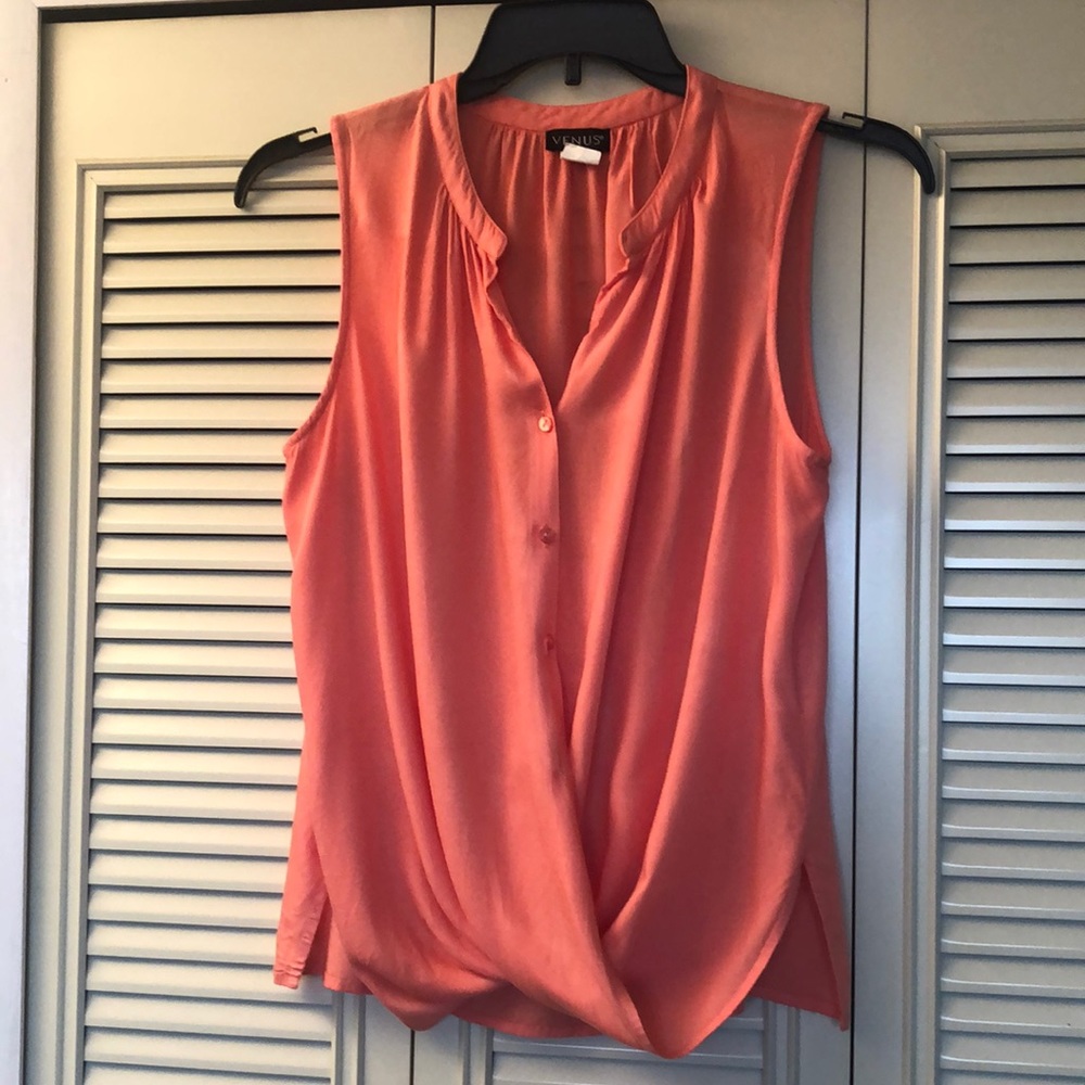 Coral sleeveless top